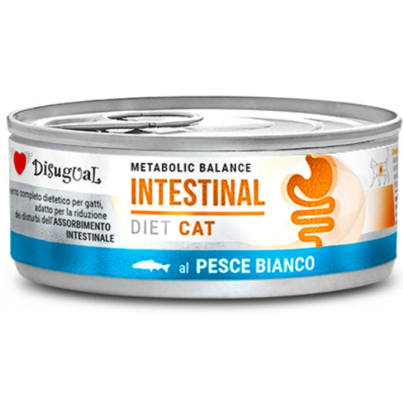 Κλινική Κονσέρβα Γάτας Disugual Diet Cat - Intestinal White Fish με Λευκά Ψάρια 85gr ΓΑΤΕΣ