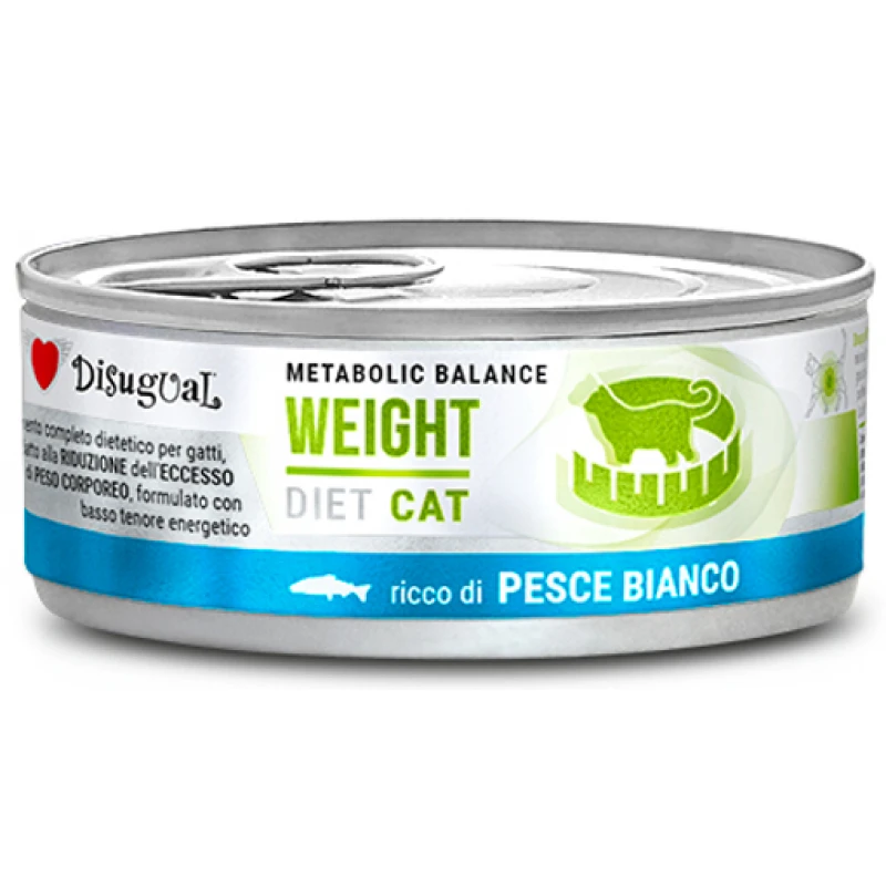 Κλινική Κονσέρβα Γάτας Disugual Diet Cat - Weight White Fish Με Γαλοπούλα 85gr ΓΑΤΕΣ