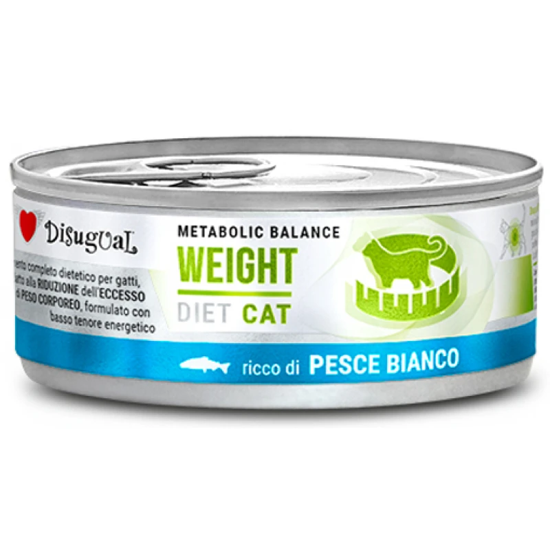 Κλινική Κονσέρβα Γάτας Disugual Diet Cat - Weight White Fish με Γαλοπούλα 85gr ΓΑΤΕΣ