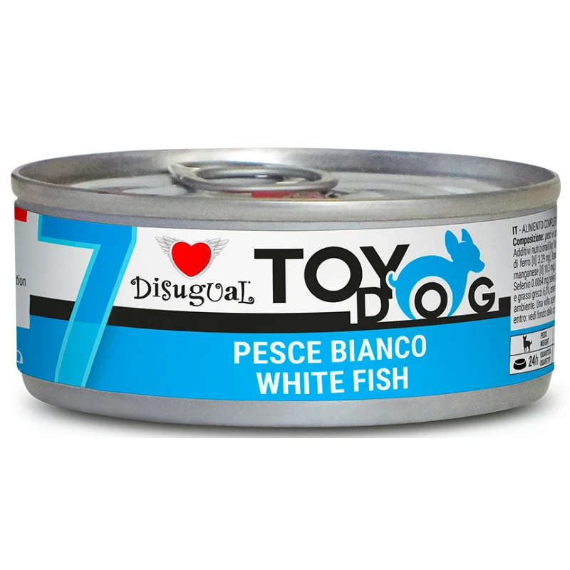 Υγρή τροφή Σκύλου Disugual Toy Dog 7 Μονοπρωτεινική  με Λευκά Ψάρια 85gr ΣΚΥΛΟΙ