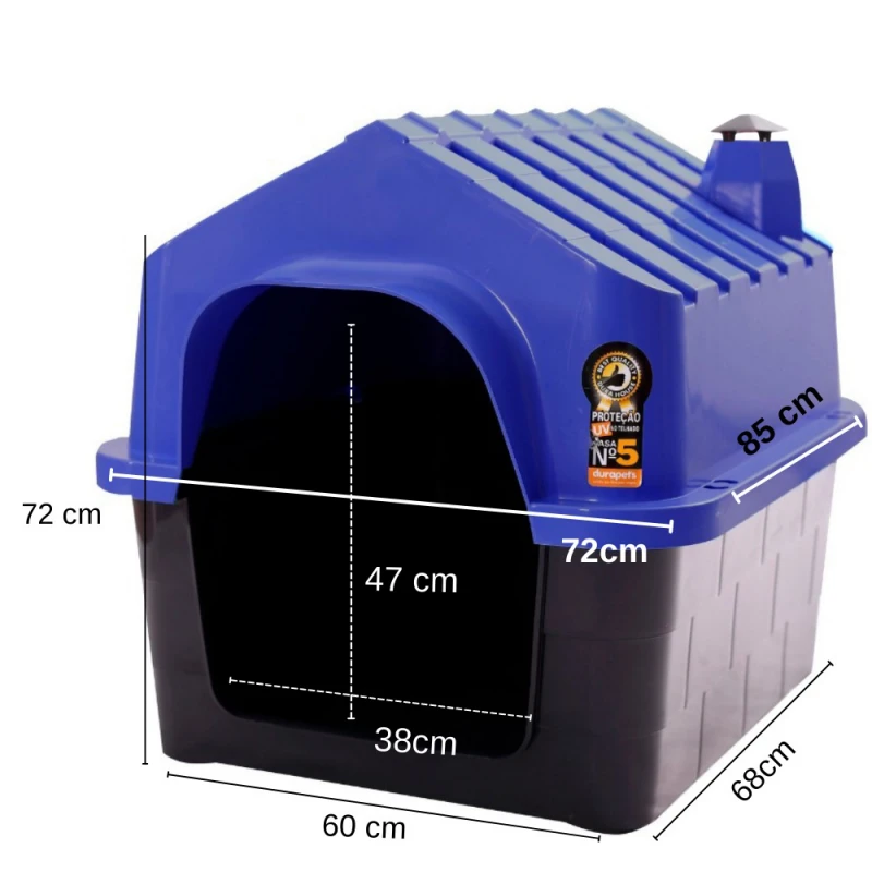 Σπιτάκι σκύλου Πλαστικό Durahouse No5 Μαύρο 85x72x72cm ΣΚΥΛΟΙ