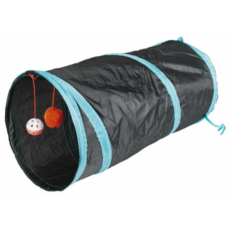 Τούνελ για Γάτες της Duvo 50x25x25cm Mini Μαύρο / Μπλε Γάτες Τούνελ για Γάτες της Duvo 50x25x25cm Mini Μαύρο / Μπλε Γάτες