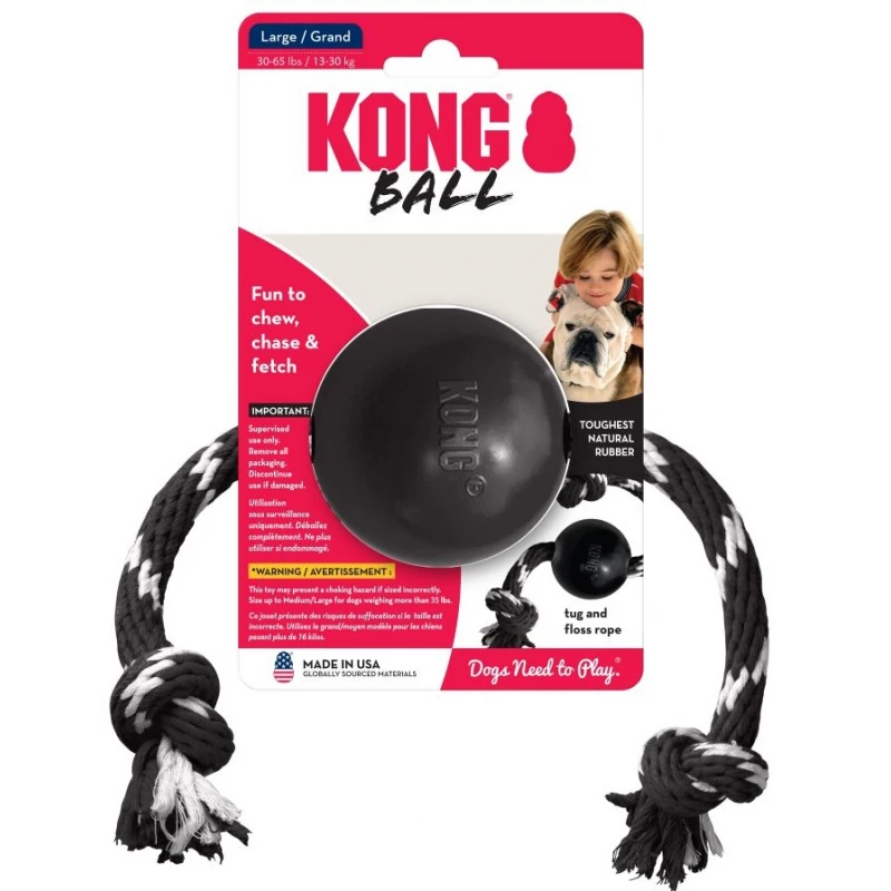 Kong Extreme Dental Ball με σκοινί Large ΠΑΙΧΝΙΔΙΑ