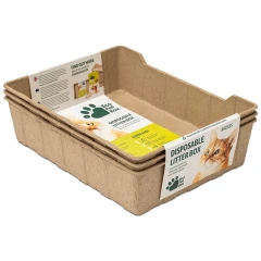 Eco Pet Box Βιοδιασπώμενες Λεκάνες Γάτας μιας Χρήσης 44x34x12cm  Σετ 3τμχ