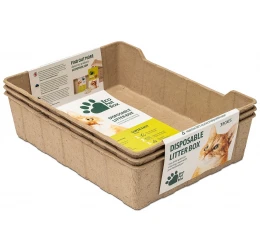 Eco Pet Box Βιοδιασπώμενες Λεκάνες Γάτας μιας Χρήσης 44x34x12cm  Σετ 3τμχ