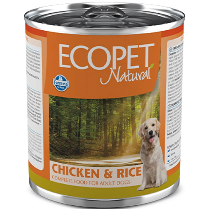 Υγρή Τροφή - Κονσέρβα Σκύλου Farmina Ecopet Natural Adult Chicken & Rice 300GR ΣΚΥΛΟΙ