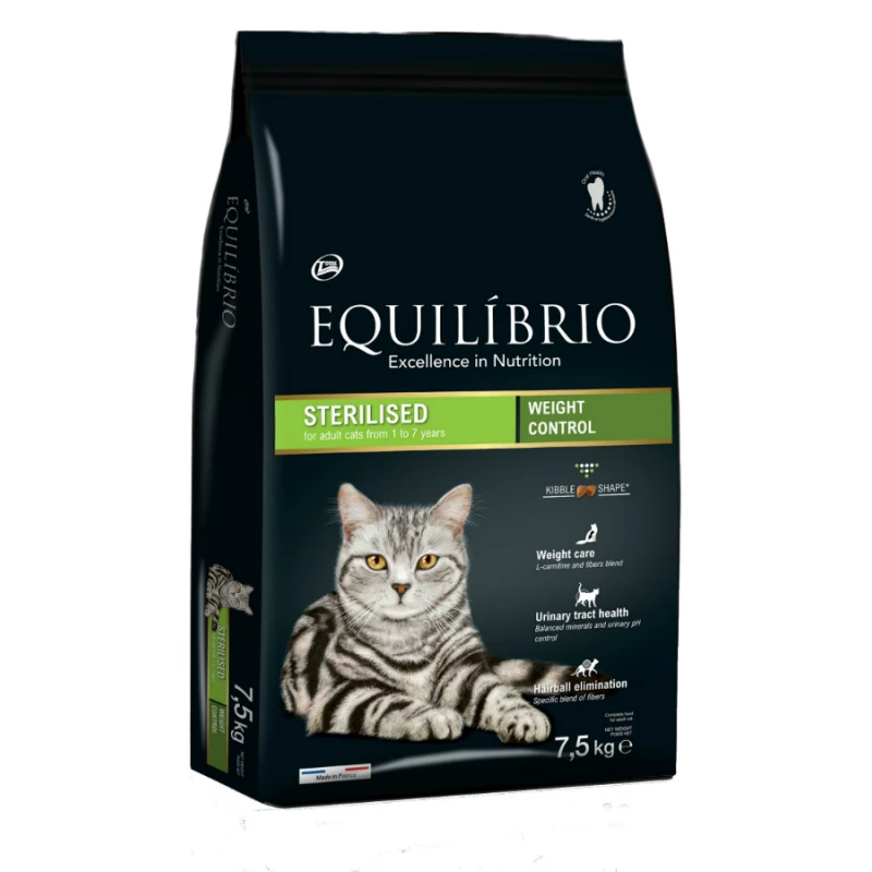 EQUILIBRIO ADULT STERILISED CATS 7,5KG  ΓΑΤΕΣ