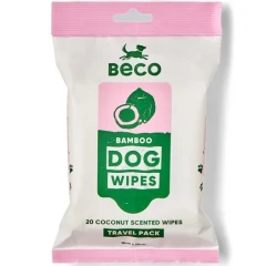 Μαντηλάκια Καθαρισμού Σκύλου Beco με Άρωμα Καρύδας 20τμχ