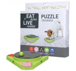 Διαδραστικό Παιχνίδι Σκύλου και Γάτας Eat Slow Live Longer Puzzle Triangle Διαδραστικό Παιχνίδι Σκύλου και Γάτας Eat Slow Live Longer Puzzle Triangle