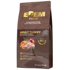 Edem Prime Grain Free Adult Monoprotein Turkey 12kg + 2kg Δώρο