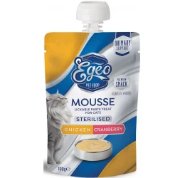 Egeo Cat Mousse Sterilized Chicken & Cranberry 100gr