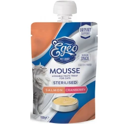 Egeo Cat Mousse Sterilized Salmon & Cranberry 100gr