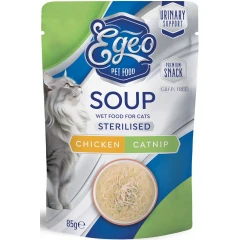 Egeo Cat Soup Sterilized Chicken & Catnip 85gr Egeo Cat Soup Sterilized Chicken & Catnip 85gr