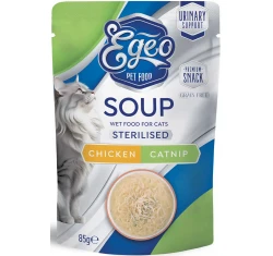 Egeo Cat Soup Sterilized Chicken & Catnip 85gr