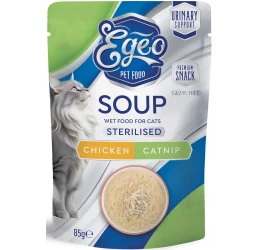 Egeo Cat Soup Sterilized Chicken & Catnip 85gr