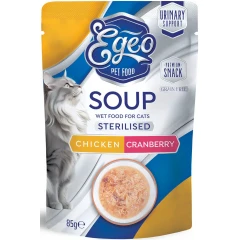 Egeo Cat Soup Sterilized Chicken & Cranberry 85gr Egeo Cat Soup Sterilized Chicken & Cranberry 85gr