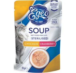 Egeo Cat Soup Sterilized Chicken & Cranberry 85gr Egeo Cat Soup Sterilized Chicken & Cranberry 85gr