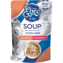 Egeo Cat Soup Sterilized Salmon & Goji Berry 85gr Egeo Cat Soup Sterilized Salmon & Goji Berry 85gr