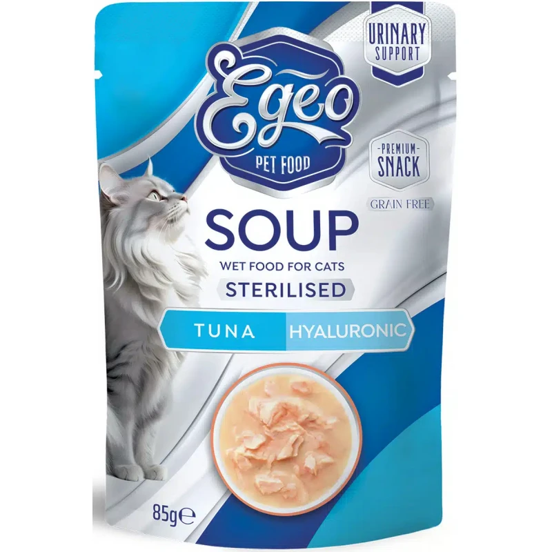 Egeo Cat Soup Sterilized Tuna & Hyaluronic Acid 85gr Γάτες Egeo Cat Soup Sterilized Tuna & Hyaluronic Acid 85gr Γάτες