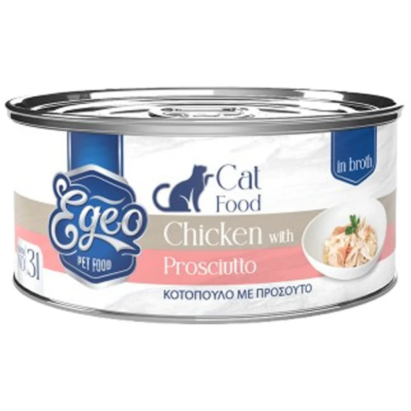 Υγρή Τροφή Γάτας Egeo Cat Adult Κοτόπουλο με Προσούτο σε Ζωμό 70gr Γάτες Υγρή Τροφή Γάτας Egeo Cat Adult Κοτόπουλο με Προσούτο σε Ζωμό 70gr Γάτες