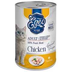 Υγρή Τροφή Γάτας Egeo Cat Adult Κοτόπουλο σε Mousse 375gr Υγρή Τροφή Γάτας Egeo Cat Adult Κοτόπουλο σε Mousse 375gr