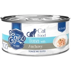 Υγρή Τροφή Γάτας Egeo Cat Adult Τόνος με Γαύρο σε Ζωμό 70gr Υγρή Τροφή Γάτας Egeo Cat Adult Τόνος με Γαύρο σε Ζωμό 70gr