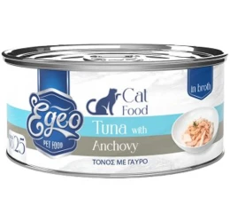 Υγρή Τροφή Γάτας Egeo Cat Adult Τόνος με Γαύρο σε Ζωμό 70gr Υγρή Τροφή Γάτας Egeo Cat Adult Τόνος με Γαύρο σε Ζωμό 70gr