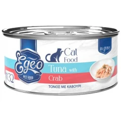 Υγρή Τροφή Γάτας Egeo Cat Adult Τόνος με Καβούρι σε Σάλτσα 70gr Υγρή Τροφή Γάτας Egeo Cat Adult Τόνος με Καβούρι σε Σάλτσα 70gr