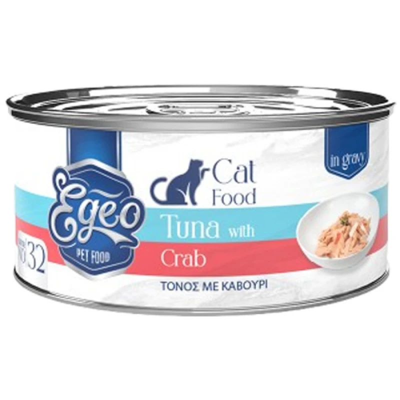 Υγρή Τροφή Γάτας Egeo Cat Adult Τόνος με Καβούρι σε Σάλτσα 70gr Γάτες Υγρή Τροφή Γάτας Egeo Cat Adult Τόνος με Καβούρι σε Σάλτσα 70gr Γάτες