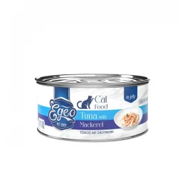Υγρή Τροφή Γάτας Egeo Cat Adult Τόνος με Σκουμπρί σε Ζελέ 85gr