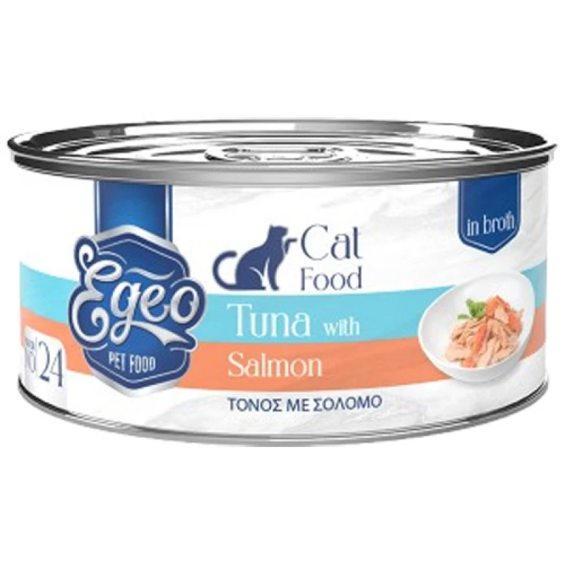 Υγρή Τροφή Γάτας Egeo Cat Adult Τόνος με Σολομό σε Ζωμό 70gr Γάτες Υγρή Τροφή Γάτας Egeo Cat Adult Τόνος με Σολομό σε Ζωμό 70gr Γάτες