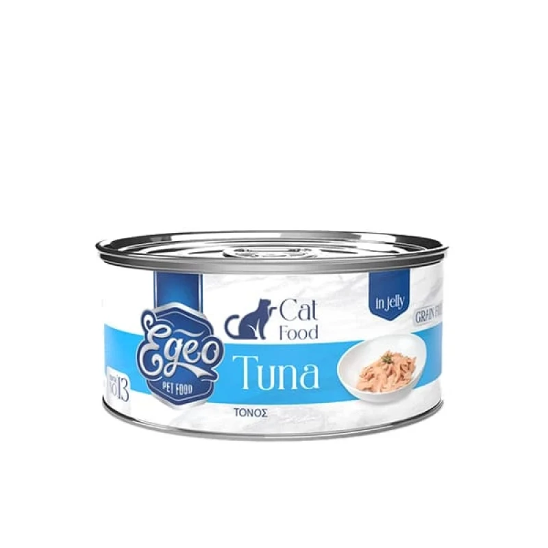 Υγρή Τροφή Γάτας Egeo Cat Adult Τόνος σε Ζελέ 85gr ΓΑΤΕΣ