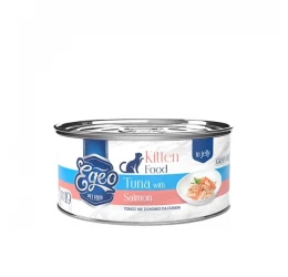 Υγρή Τροφή Γάτας Egeo Cat Kitten Τόνος με Σολομό σε Ζελέ 85gr