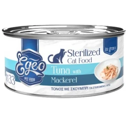 Υγρή Τροφή Γάτας Egeo Cat Sterilized Τόνος με Σκουμπρί σε Σάλτσα 70gr Υγρή Τροφή Γάτας Egeo Cat Sterilized Τόνος με Σκουμπρί σε Σάλτσα 70gr