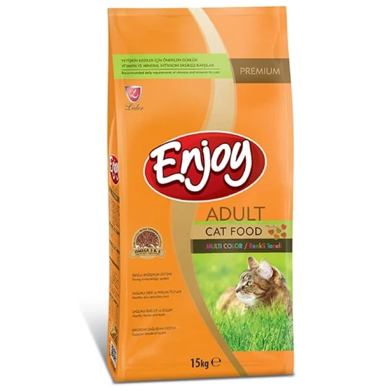 Ξηρά Τροφή Γάτας Enjoy Adult Cat Multicolor με Κοτόπουλο 15 kg ΓΑΤΕΣ