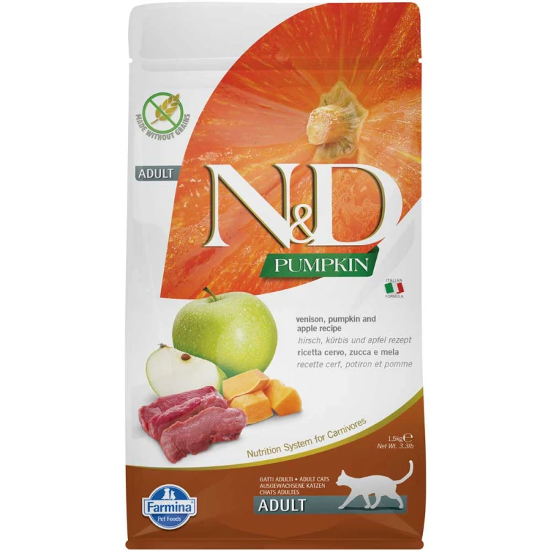 N&D CAT VENISON PUMPKIN & APPLE 5KG ΓΑΤΕΣ