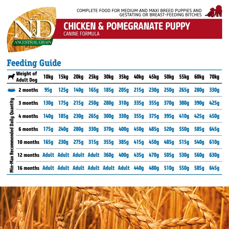 N&D Low Grain Chicken & Pomegranate Puppy Medium & Maxi 12kg ΣΚΥΛΟΙ