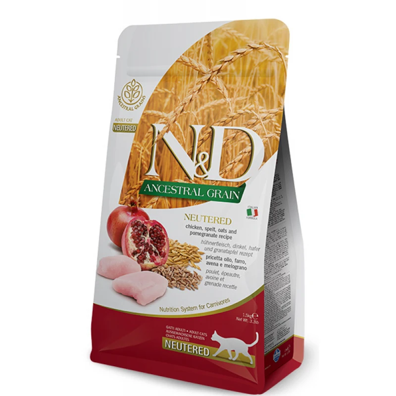 N&D LOW GRAIN CAT ΓΙΑ ΣΤΕΙΡΩΜΕΝΕΣ ΓΑΤΕΣ 10KG ΓΑΤΕΣ