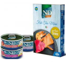 N&D Cat Natural Fish Trio Menu 6x70gr (5+1 Δώρο) N&D Cat Natural Fish Trio Menu 6x70gr (5+1 Δώρο)
