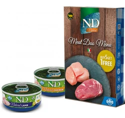 N&D Cat Natural Meat Duo Menu 6x70gr (5+1 Δώρο)