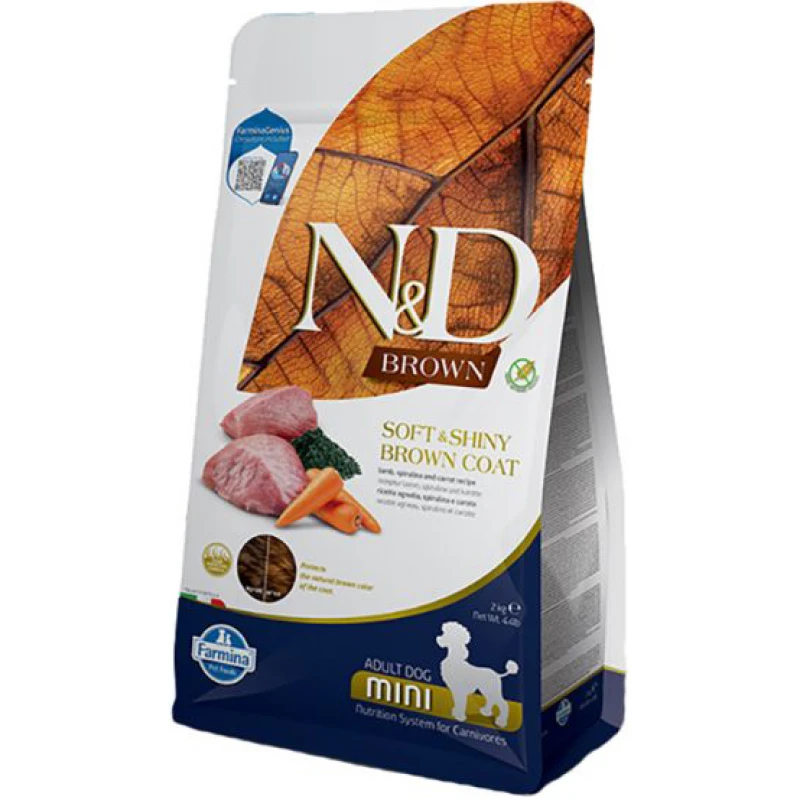 N&D Dog Brown Lamb & Spirulina Mini με Αρνί 2kg ΣΚΥΛΟΙ