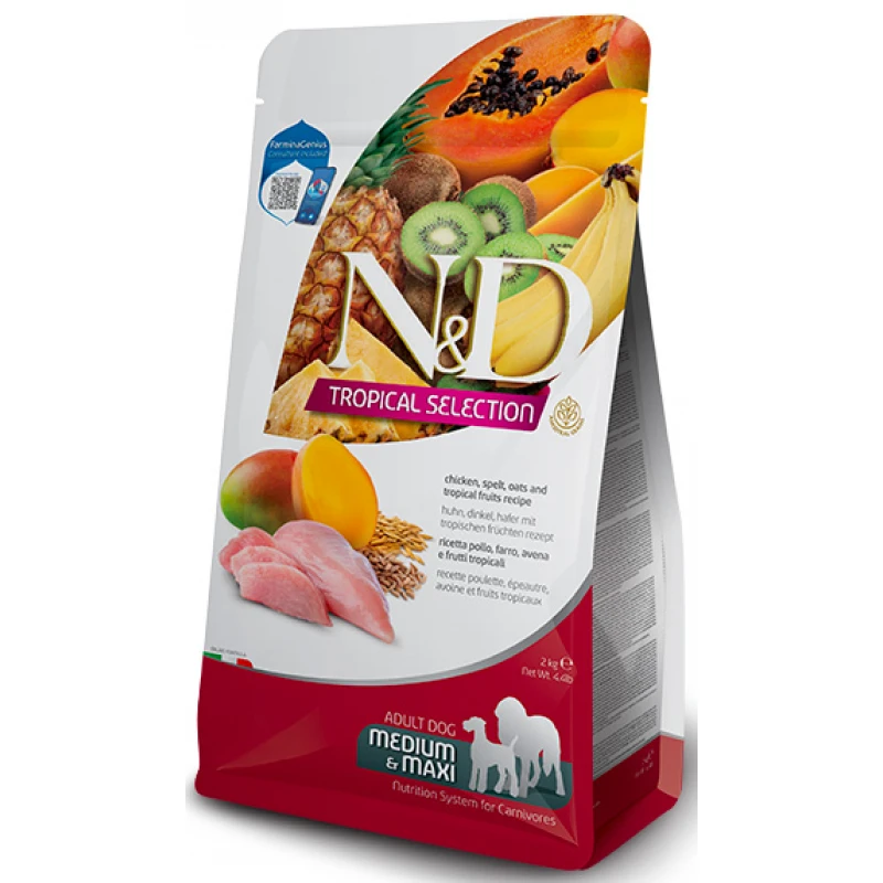 N&D Dog Tropical Select Chicken Adult Medium & Maxi 10kg ΣΚΥΛΟΙ