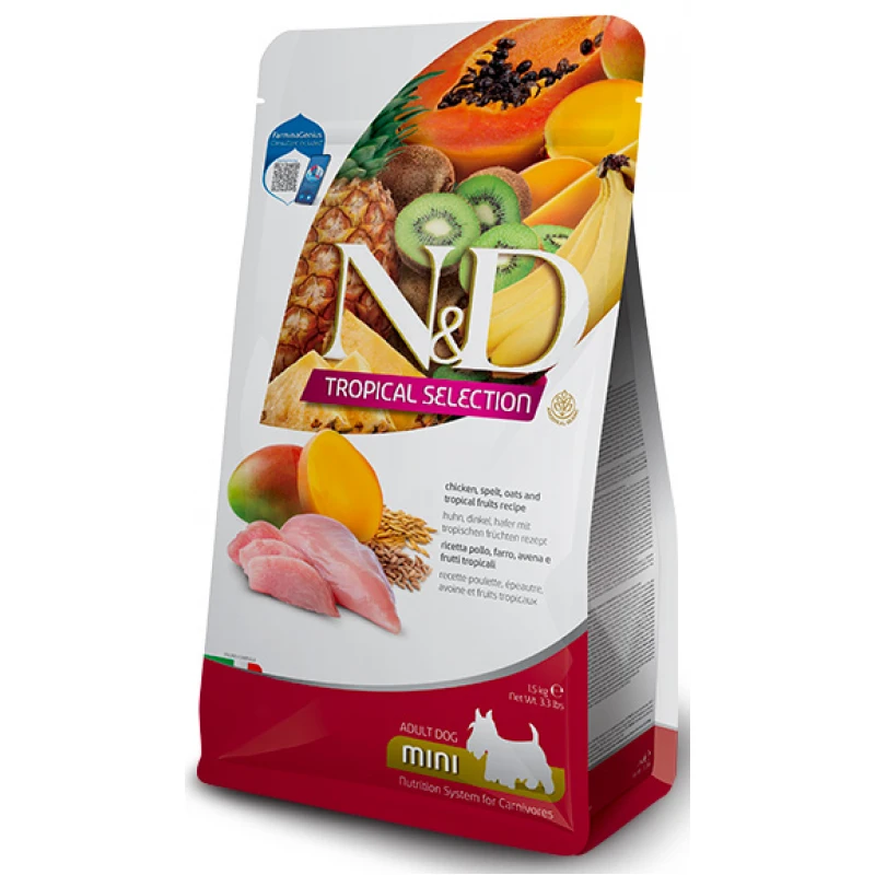 N&D Dog Tropical Select Chicken Adult Mini 1,5kg ΣΚΥΛΟΙ