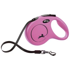 Flexi New Classic Medium Ιμάντας 5m Εως 25kg Ροζ