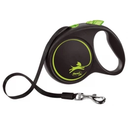 Flexi Black Design Medium Ιμάντα 5m Εως 25kg Green