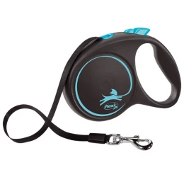 Flexi Black Design Medium Ιμάντα 5m Εως 25kg Blue