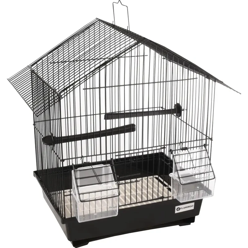 Κλουβί Flamingo Bird Cage Lombok 1 Black για μικρά Πουλιά  36,5 x 25,5 x 38 cm ΠΟΥΛΙΑ