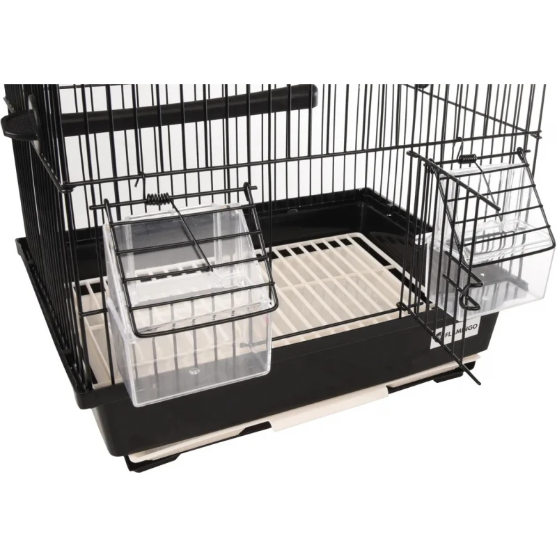 Κλουβί Flamingo Bird Cage Lombok 1 Black για μικρά Πουλιά  36,5 x 25,5 x 38 cm ΠΟΥΛΙΑ