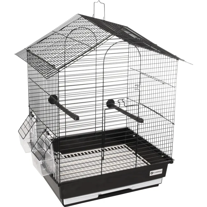 Κλουβί Flamingo Parakeet Cage Nusa Black για μικρά και μεσαία Πουλιά  35 x 28 x 46 cm ΠΟΥΛΙΑ