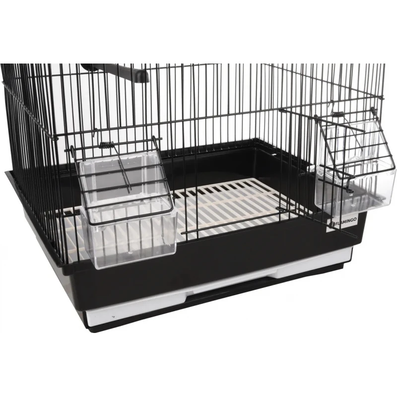 Κλουβί Flamingo Parakeet Cage Lampung 2 Black για μικρά και μεσαία Πουλιά  34 x 28 x 44,5 cm ΠΟΥΛΙΑ